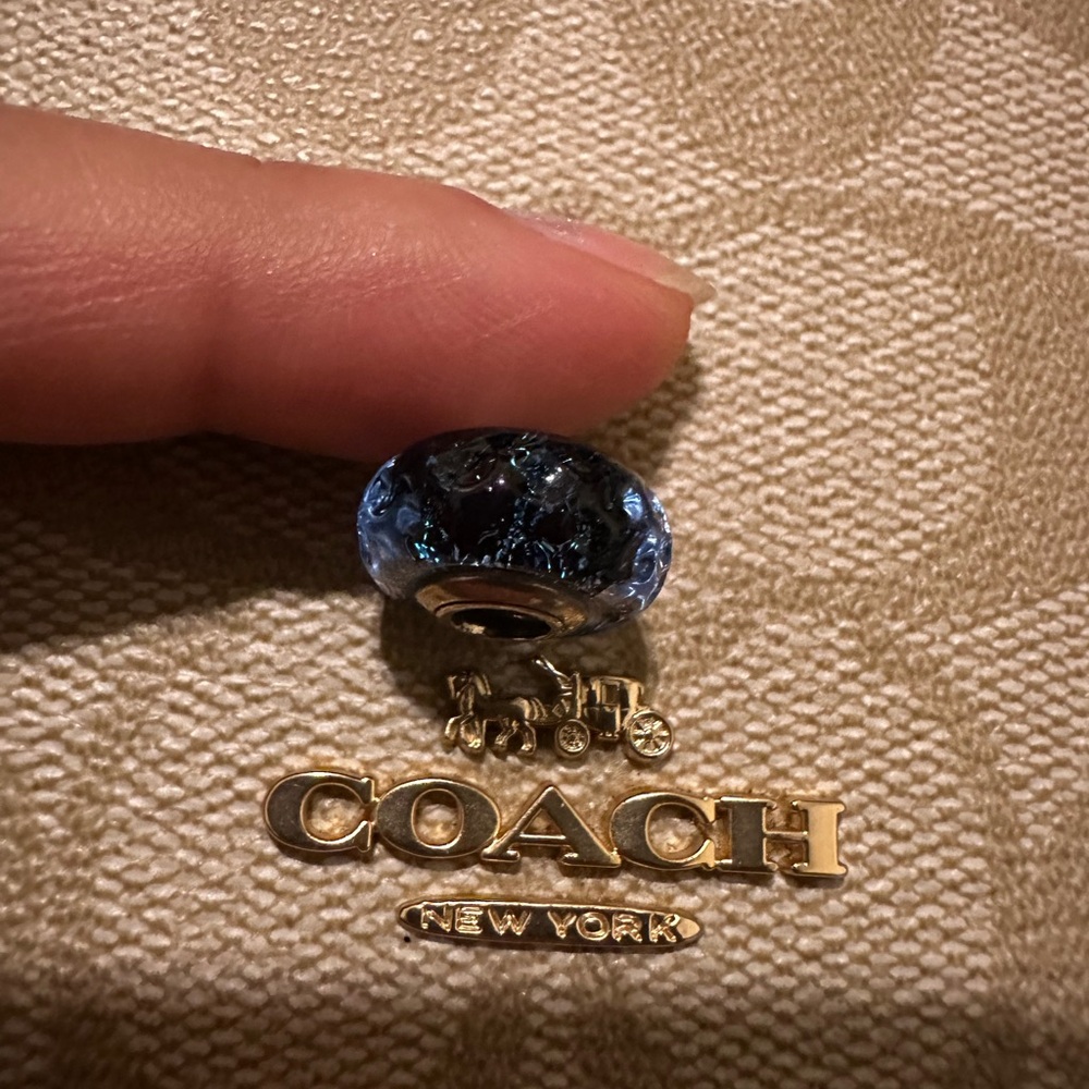 Coach Blue Glass Bead Charm